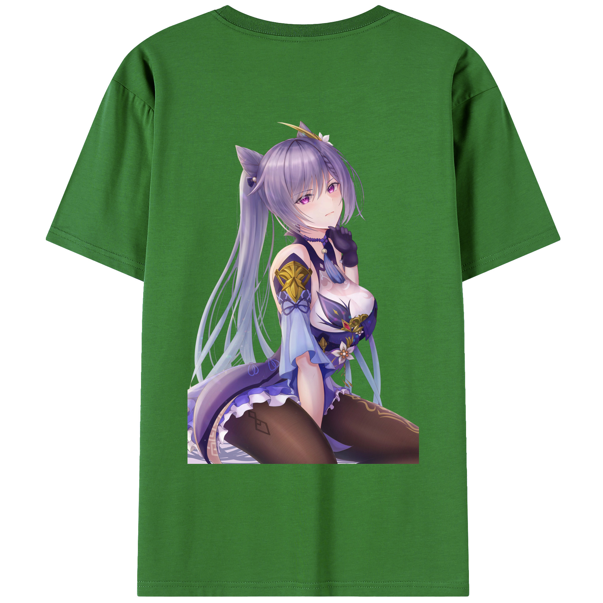 げんし神 刻晴 こくせい genshin Kokusei レディース半袖Tシャツ(バックプリント)